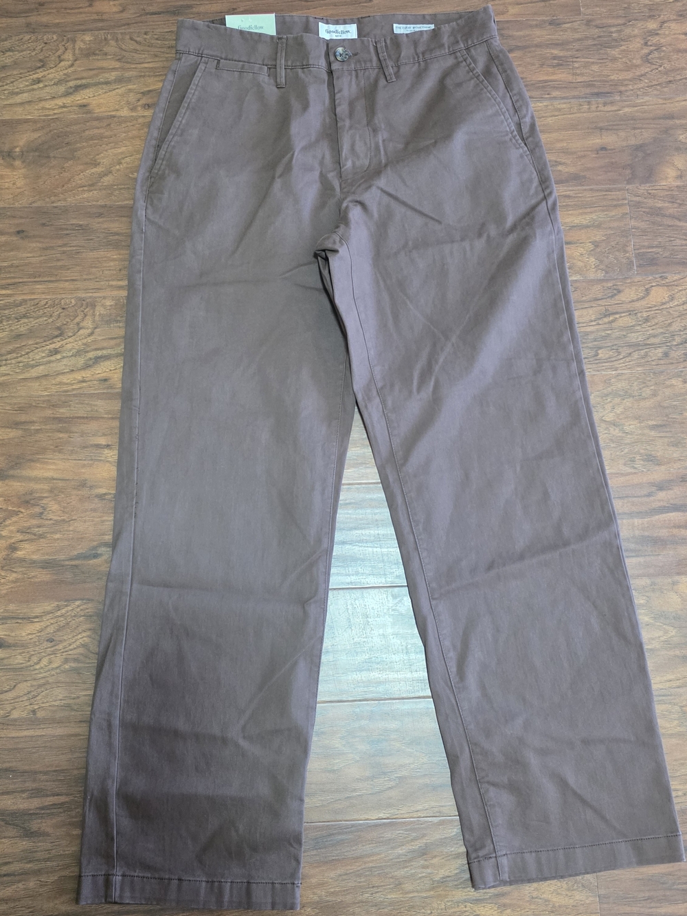 Goodfellow & Co Men’s Brown Chino Pants, Relaxed Fit, Straight Leg, Size 30×32.